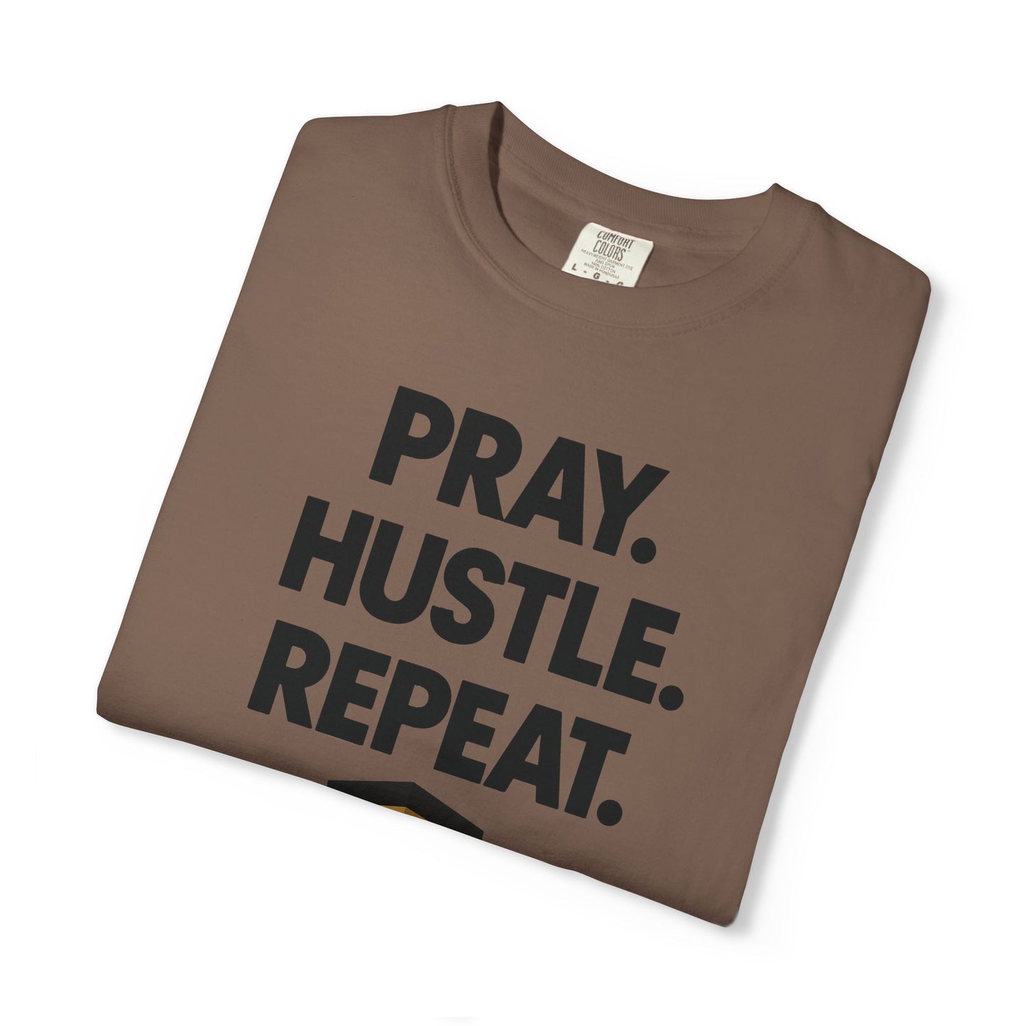 'Pray. Hustle. Repeat.' Islamic Comfort Tee