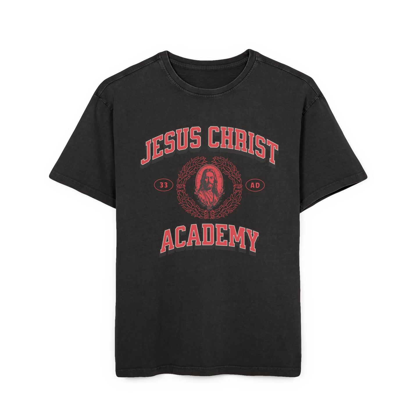 'Jesus Christ Academy' Washed Oversized Tee