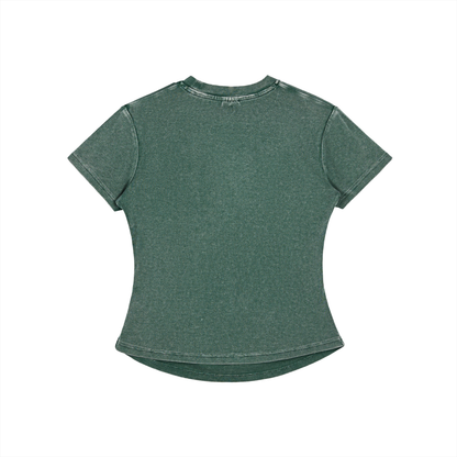 Eden Cross Vintaged-Wash Bodycon Tee