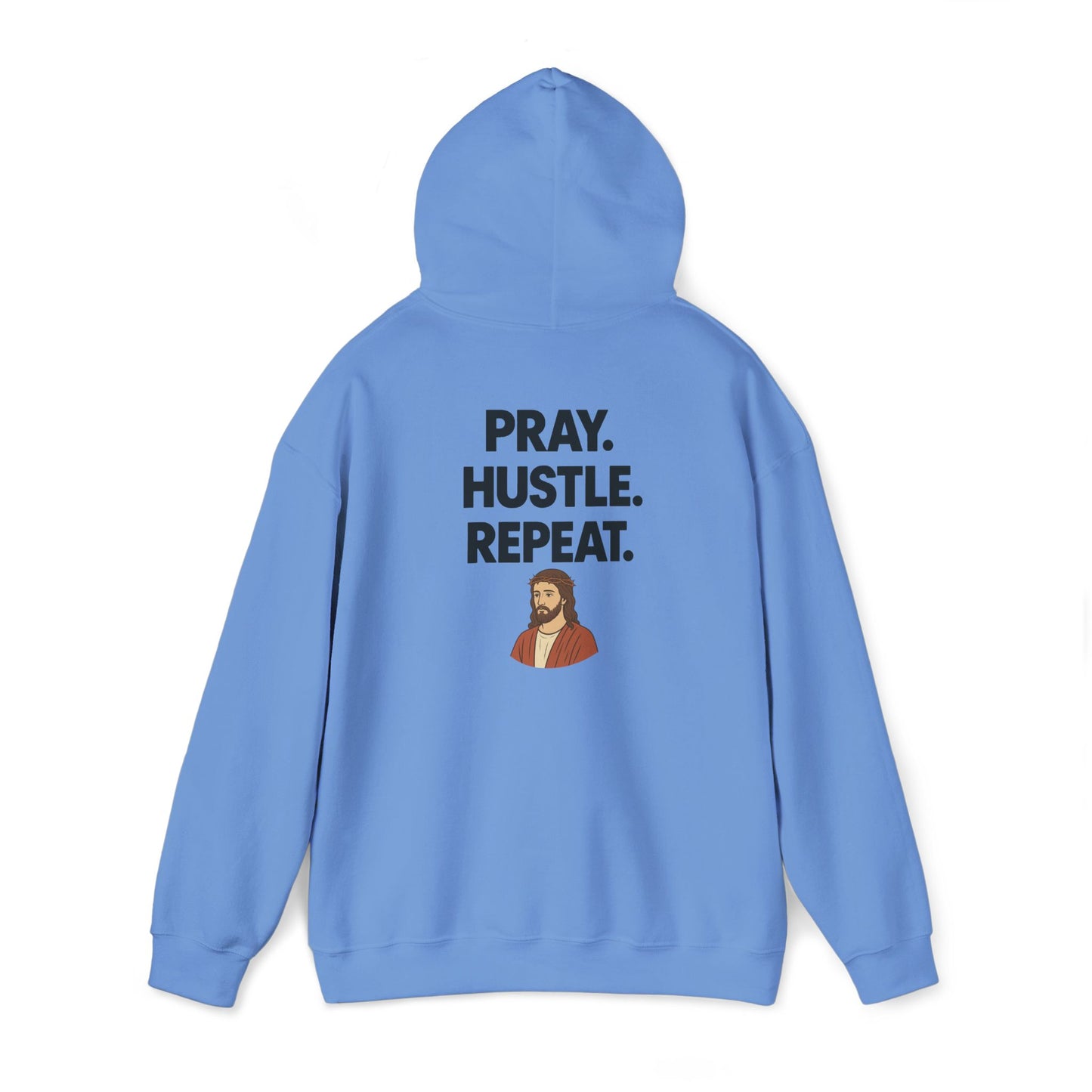 'Pray. Hustle. Repeat.' Christian Hoodie
