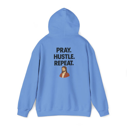 'Pray. Hustle. Repeat.' Christian Hoodie