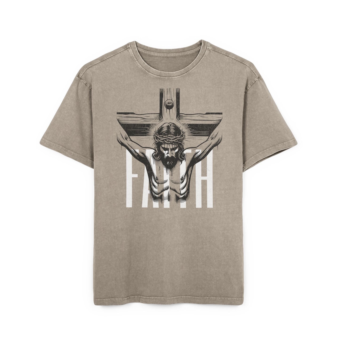 'Faith' Washed Oversized Tee