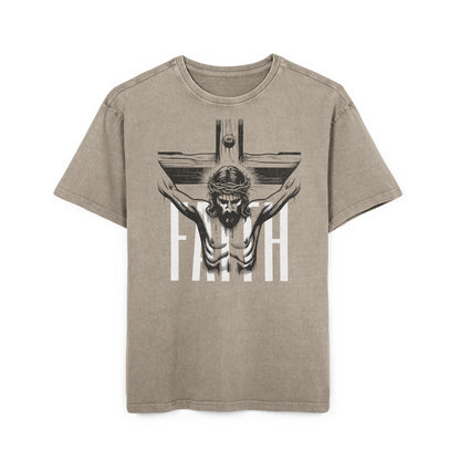 'Faith' Washed Oversized Tee