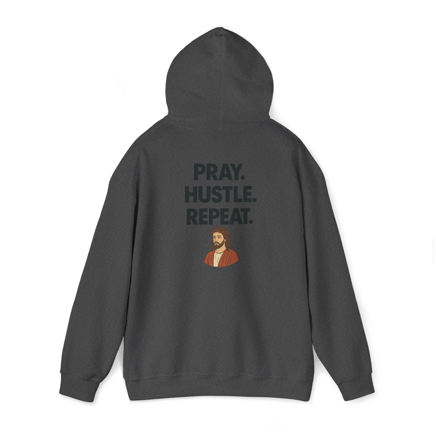 'Pray. Hustle. Repeat.' Christian Hoodie