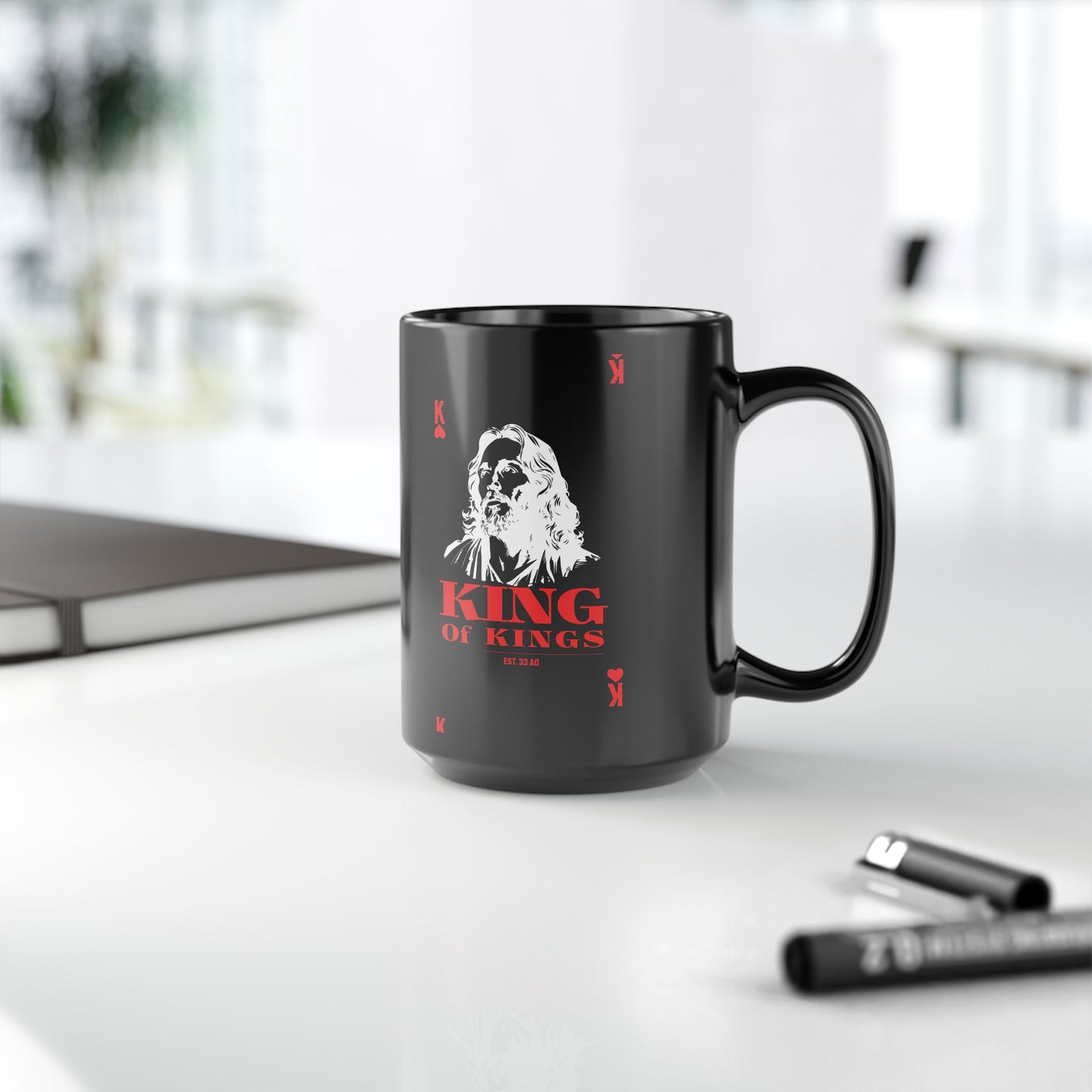 King of Kings Black Mug