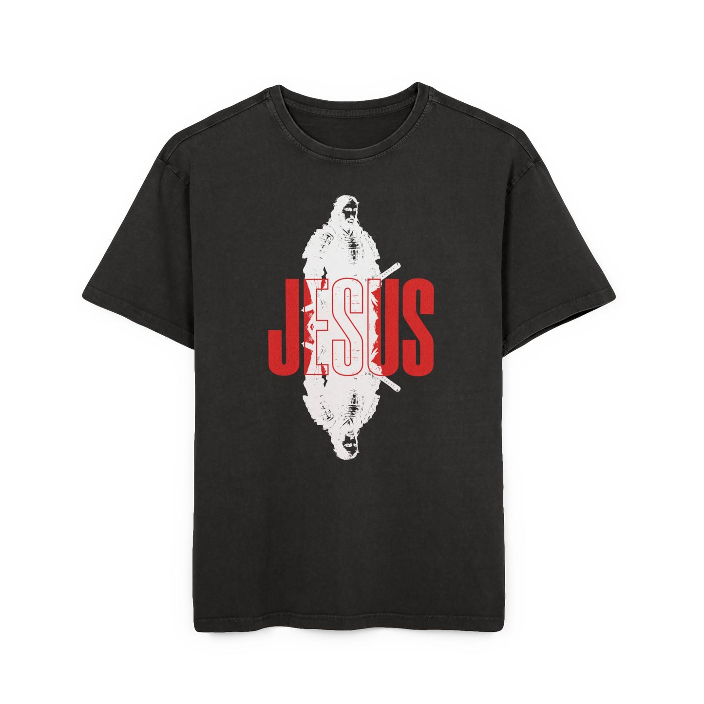 'Samurai Jesus' Washed Oversized Tee