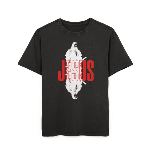 'Samurai Jesus' Washed Oversized Tee