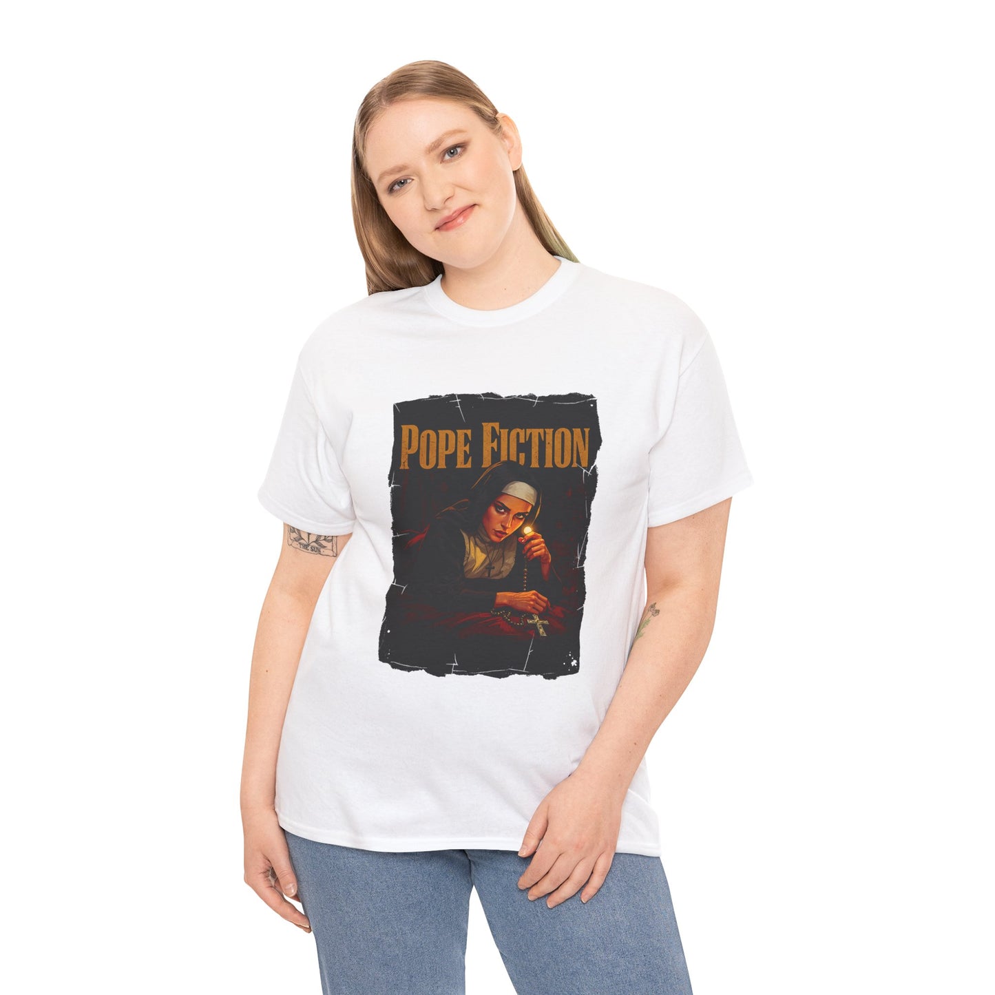 'Pope Fiction' Heavy Cotton Tee