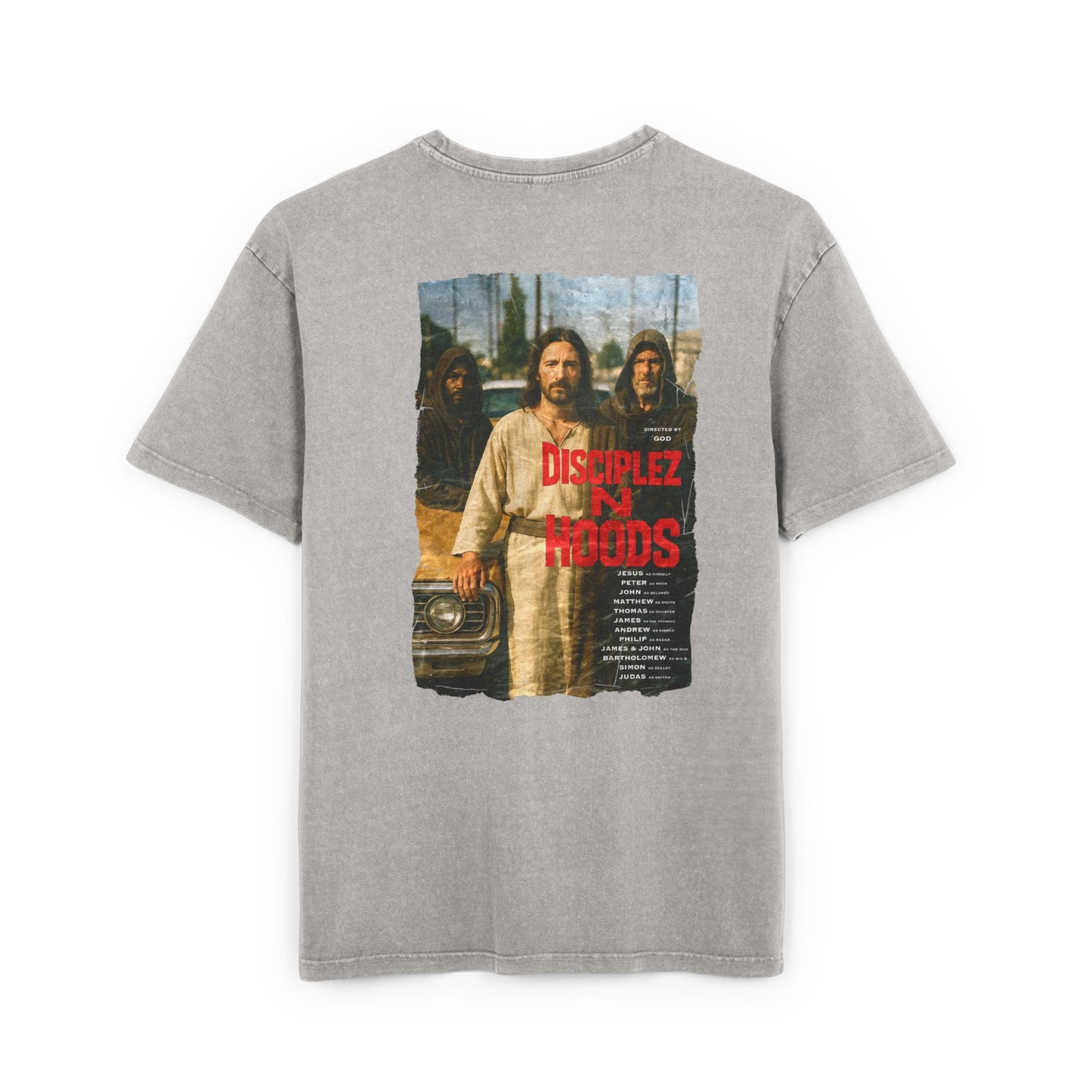 'Disciplez N Hoods' Washed Oversized Tee