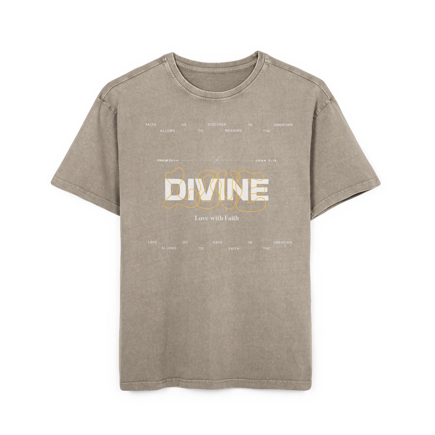 'Divine Love' Washed Oversized Tee