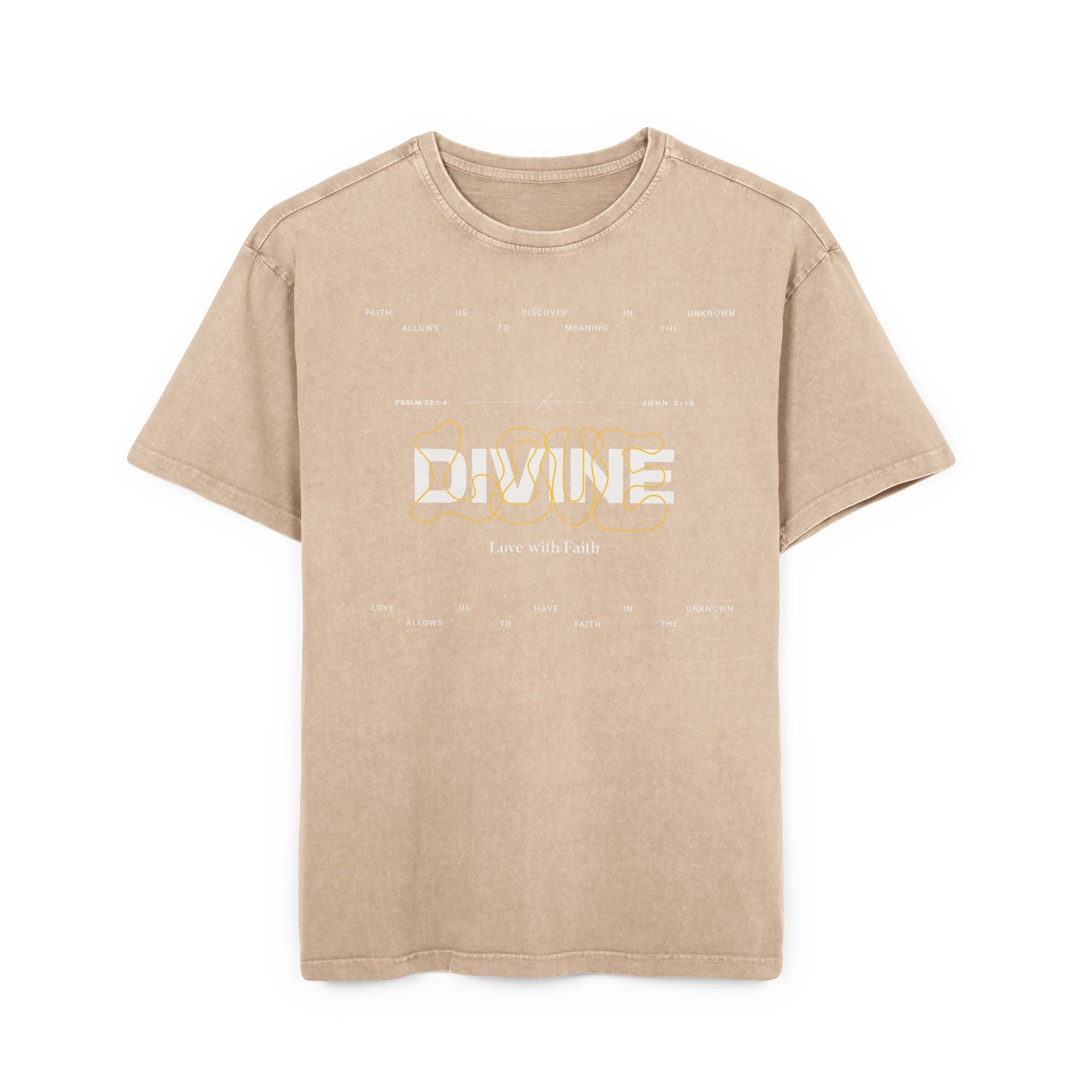 'Divine Love' Washed Oversized Tee