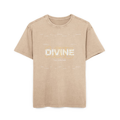 'Divine Love' Washed Oversized Tee
