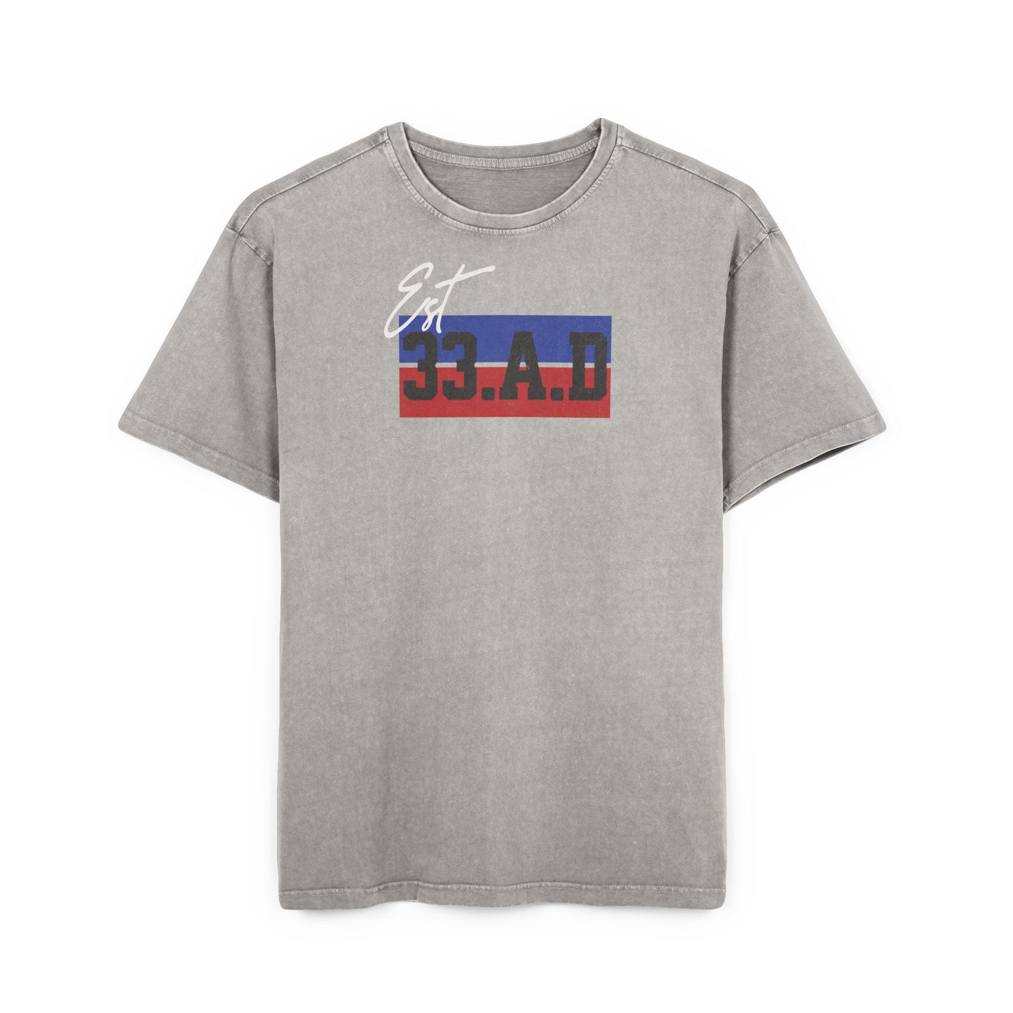 '33 A.D.' Washed Oversized Tee