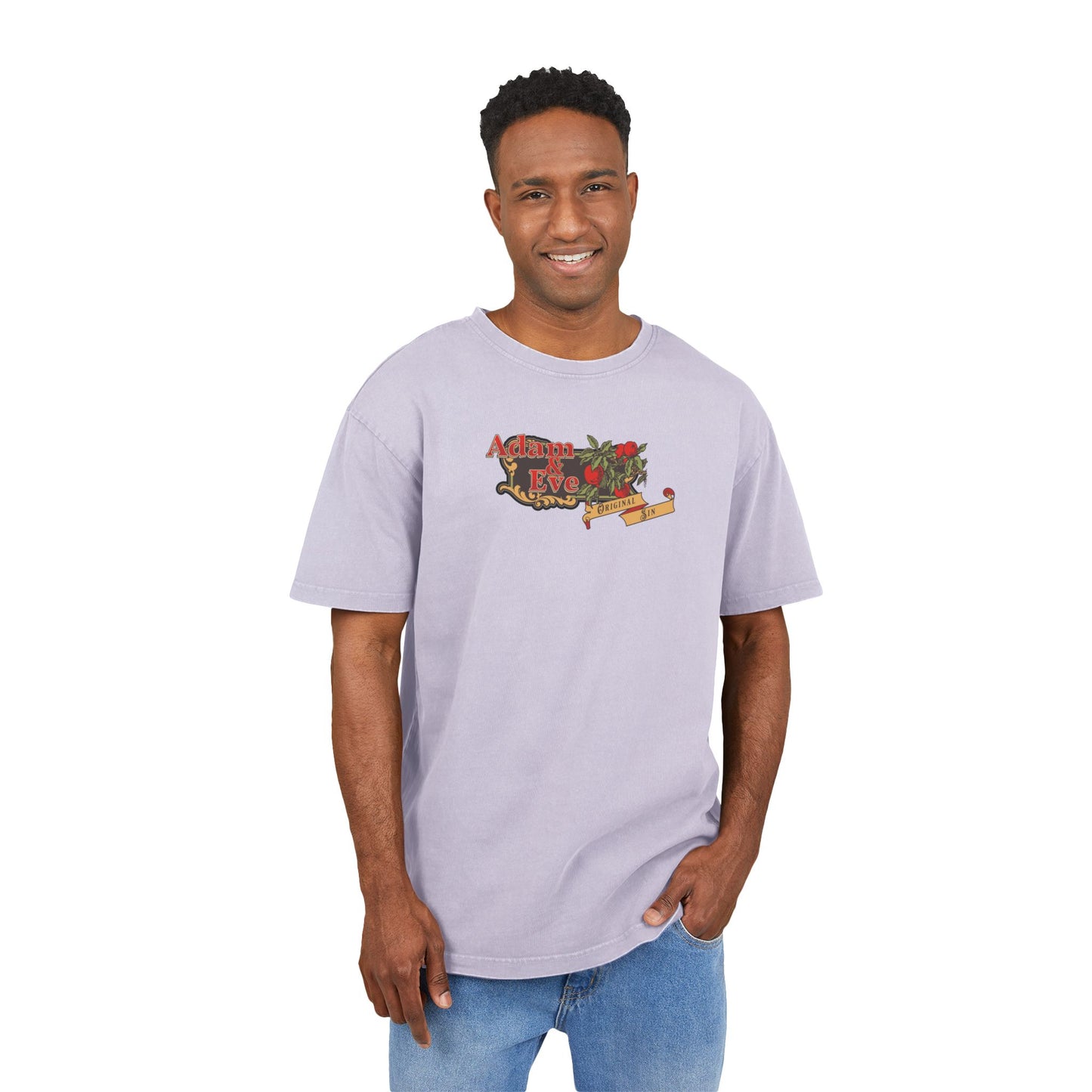 'Adam & Eve' Washed Oversized Tee