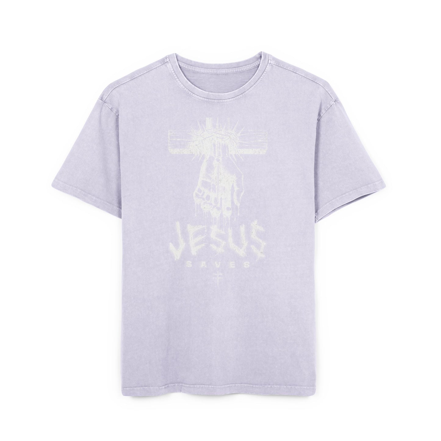 'Jesus Saves' Washed Oversized Tee
