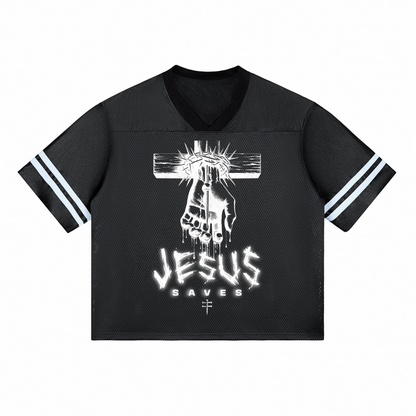 'Jesus Saves' Mesh Jersey