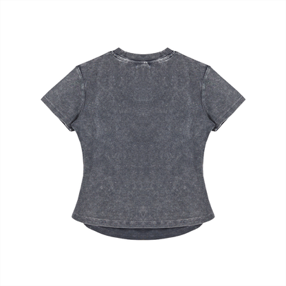 Eden Cross Vintaged-Wash Bodycon Tee