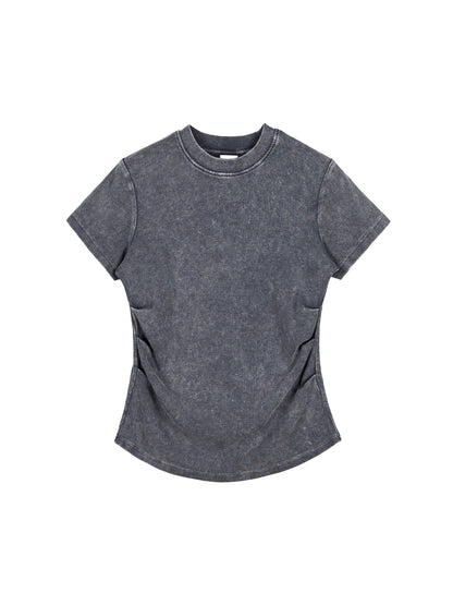 Eden Cross Vintaged-Wash Bodycon Tee